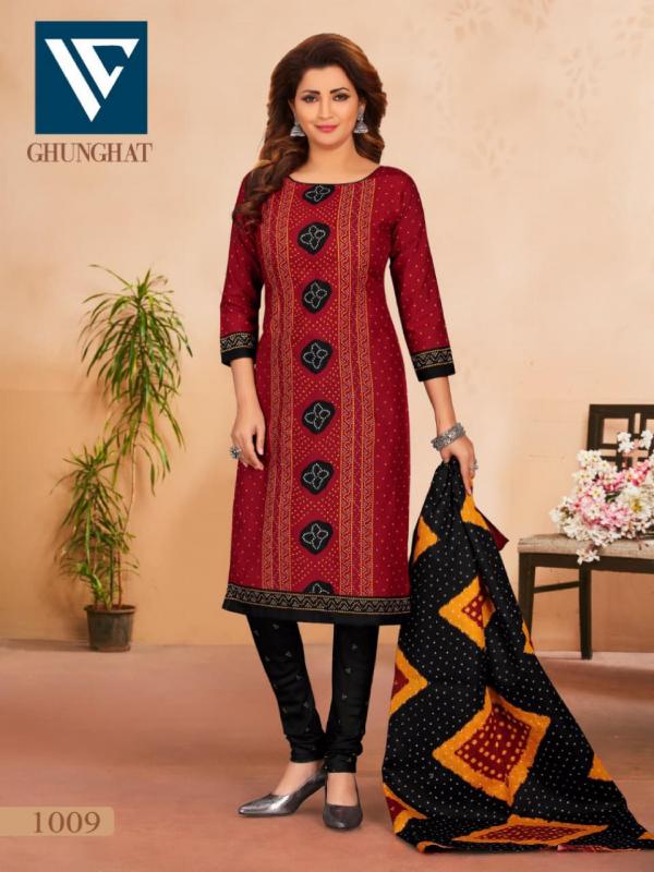 Ghunghat 1 Fancy Cotton Bandhani Printed Dress Materials